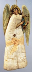 Russian New Year. Angel with Lute, Paper and Cotton, Pre-Revolutionary