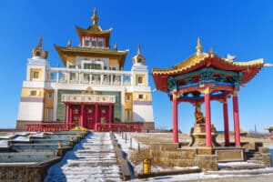 Golden Temple in Kalmykia Buddhism in Russia