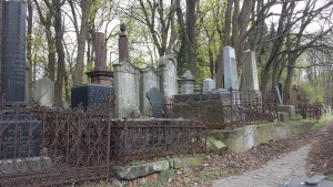 The more modern section of the Okopowa cemetery