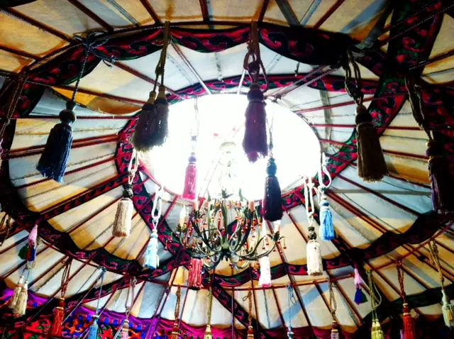 Yurt Interior at "Special Beshbarmak" Cafe