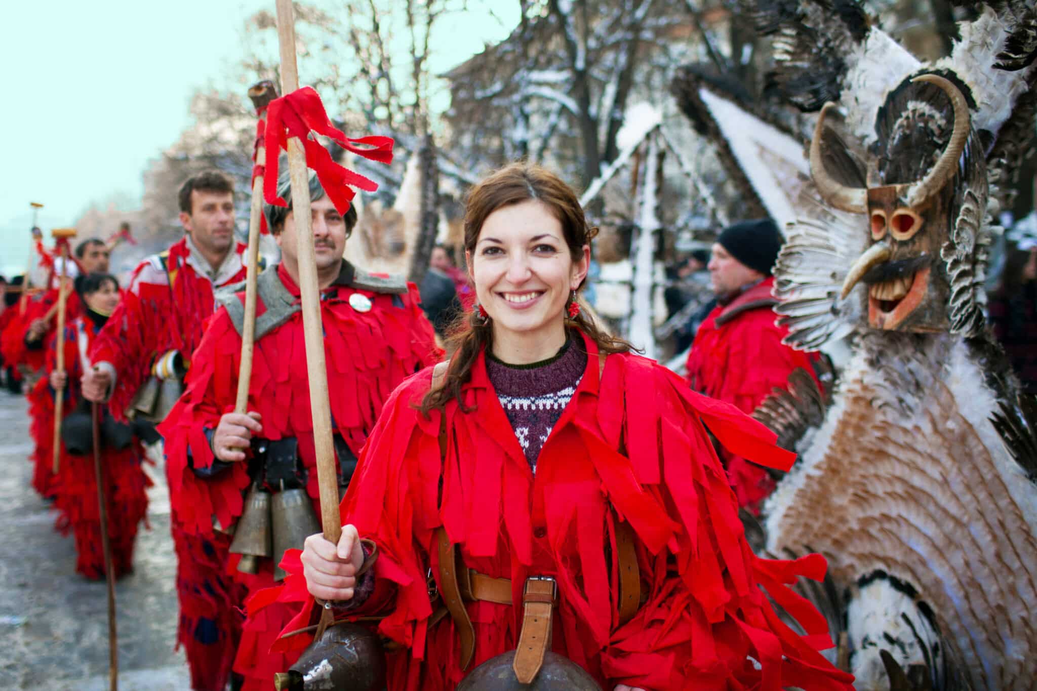 Bulgarian Holidays New Year Survak Kukeri
