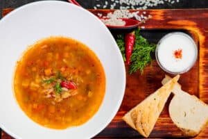Uzbek Cuisine food Mastava soup