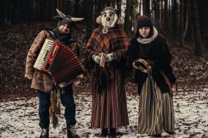 Meteni revelers at The Ethnographic Open-Air Museum of Latvia.