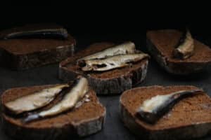 Latvian Cuisine Food Black Bread Sprats