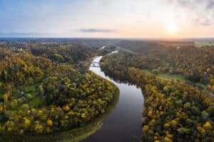 River Gauja next to Sigulda, Latvia