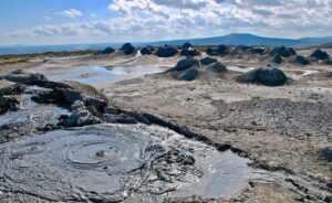 Azerbaijan identity geography mud volcanoes