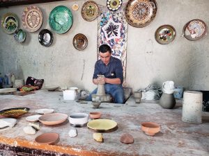 Uzbek ceramics history archeology production techniques