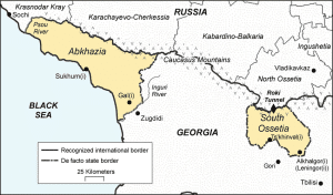 Locations of Abkhazia and South Ossetia