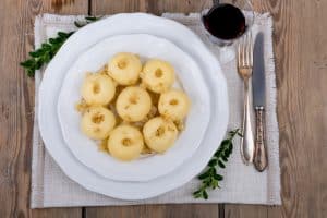 kluski Silesian potato dumplings