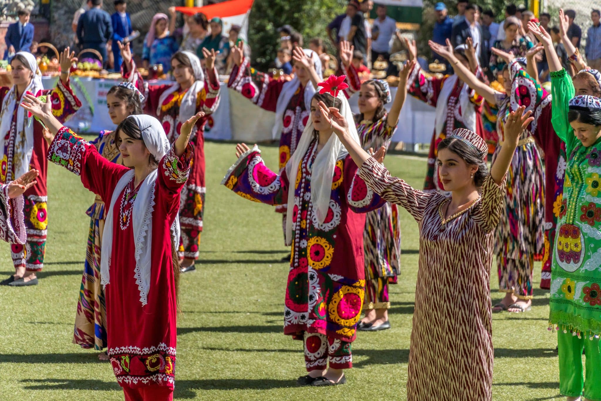 An Independence Day celebration in the Gorno-Badakhshan Province featuring traditional clothing and dancing.