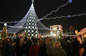 Holiday lights in Moldova. 