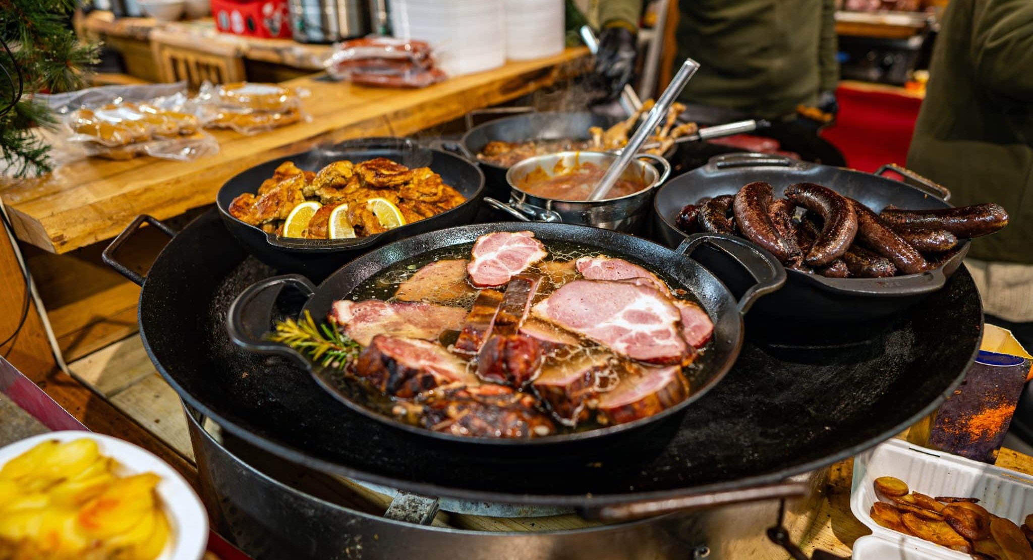 Estonia cuisine Christmas market pork fish potatoes