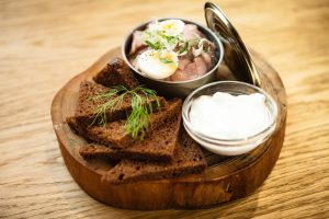 Estonian cuisine Pickled herring with sour cream