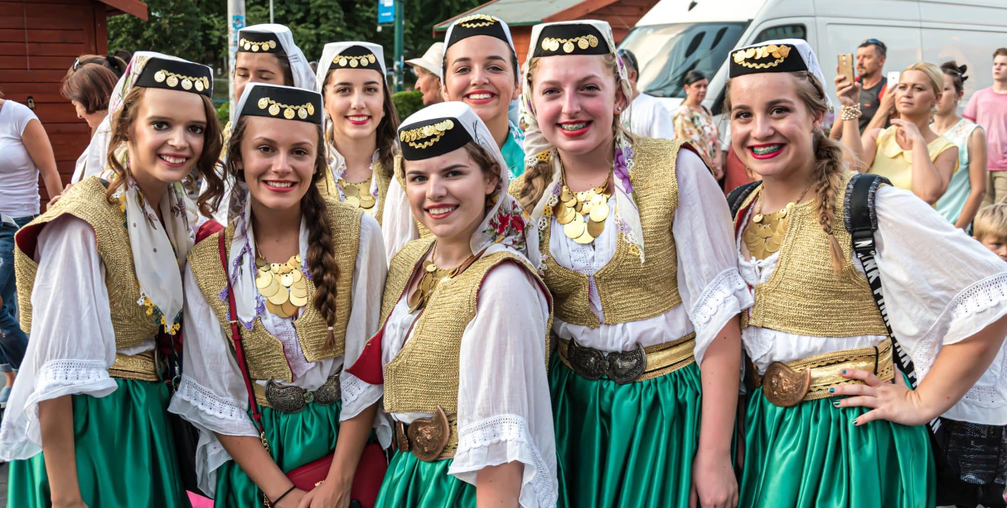 USA folklore ensemble KUD Derdan perform live at Trg djece Sarajeva